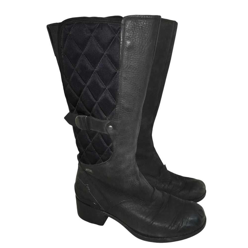 Merrell Winter Riding Boot Womens 7.5  Black Leather Knee High Waterproof